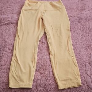 lululemon athletica Soft Mustard Capri Leggings